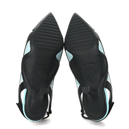 Louis Vuitton Calfskin Archlight Slingback Pumps 36 Black Blue 5 of 8