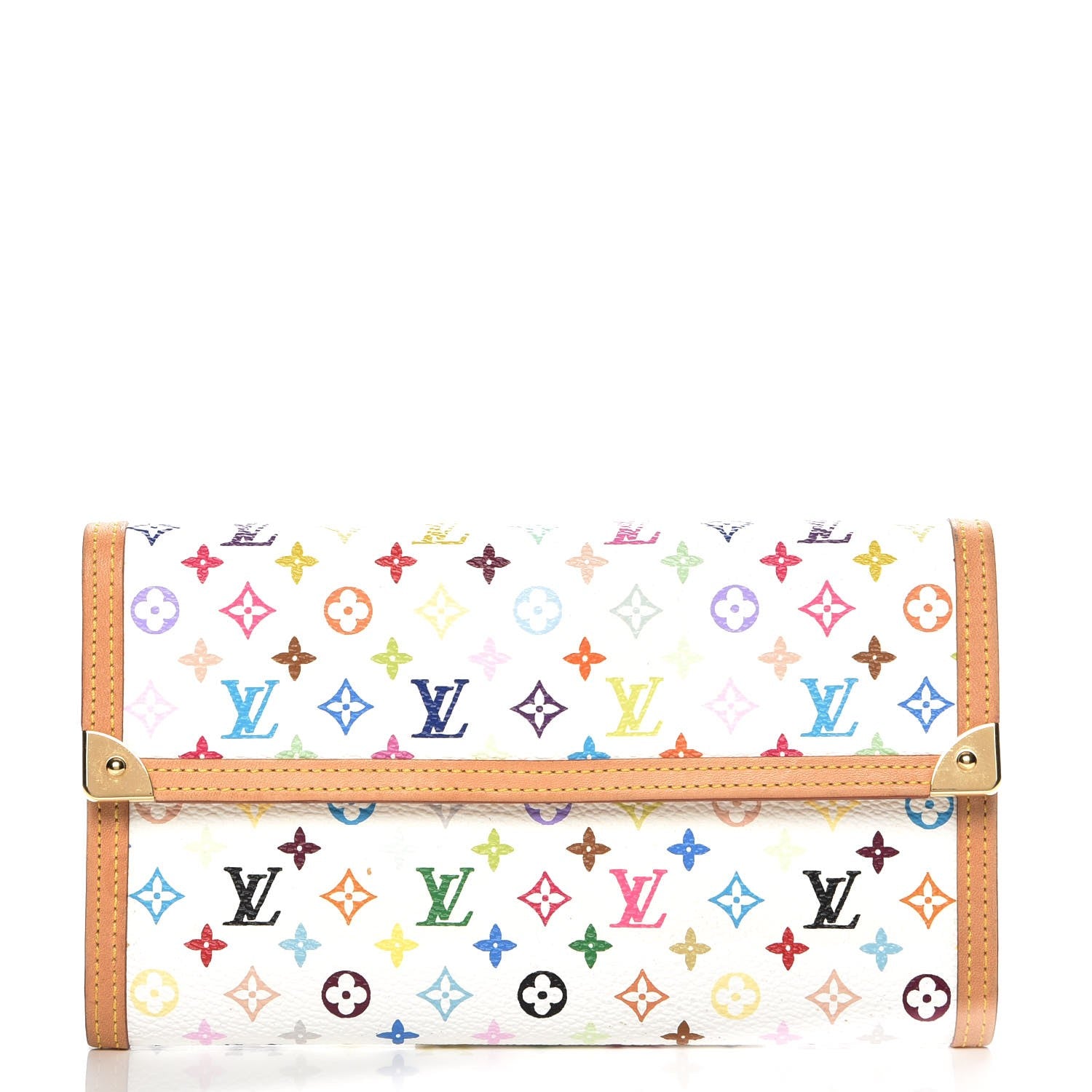Louis Vuitton Monogram Multicolor Porte Tresor International Wallet White 1 of 7