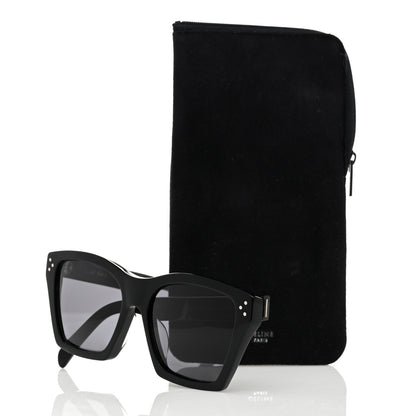 Celine Acetate Polarized Square Sunglasses CL40090F Black 7 of 7