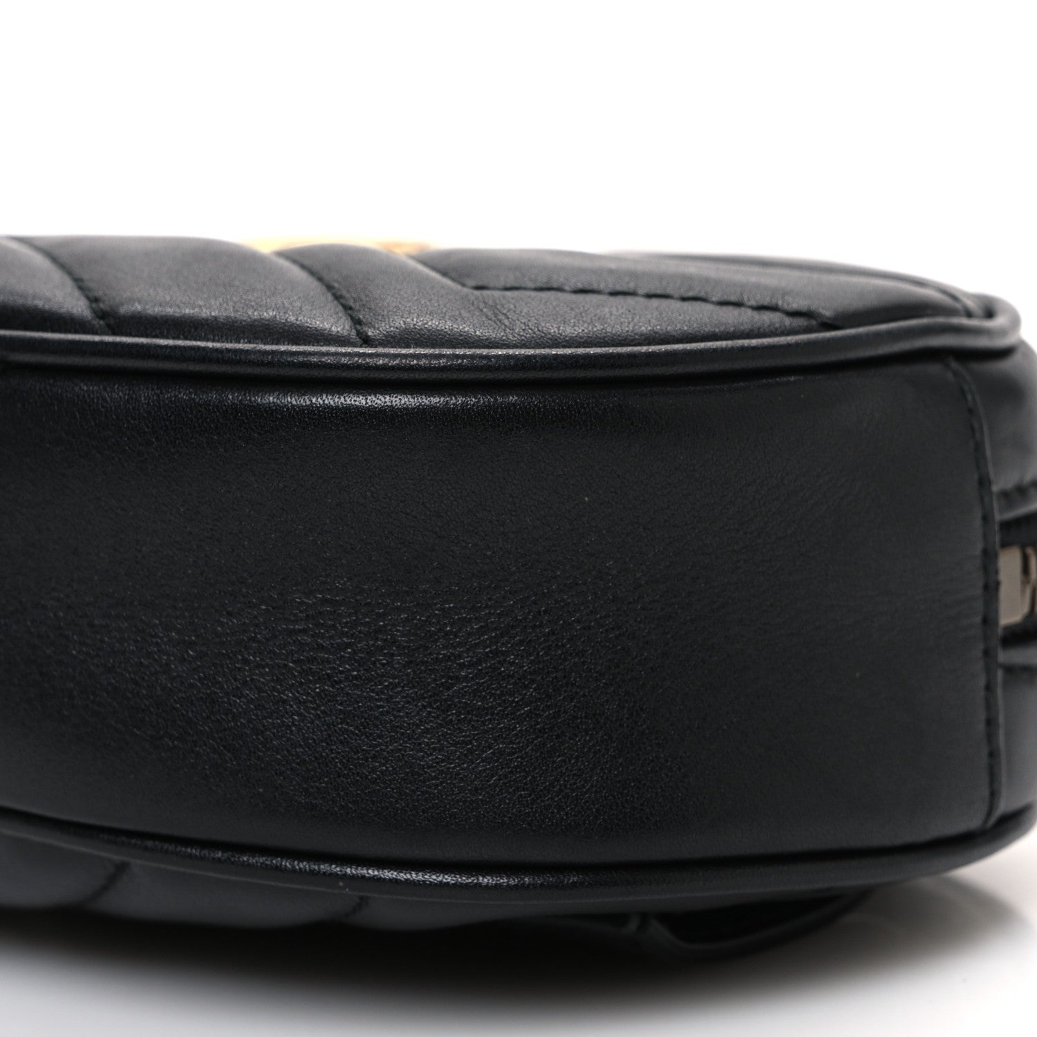 Gucci Calfskin Matelasse GG Marmont Belt Bag 75 30 Black 10 of 10