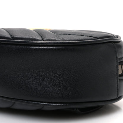 Gucci Calfskin Matelasse GG Marmont Belt Bag 75 30 Black 10 of 10