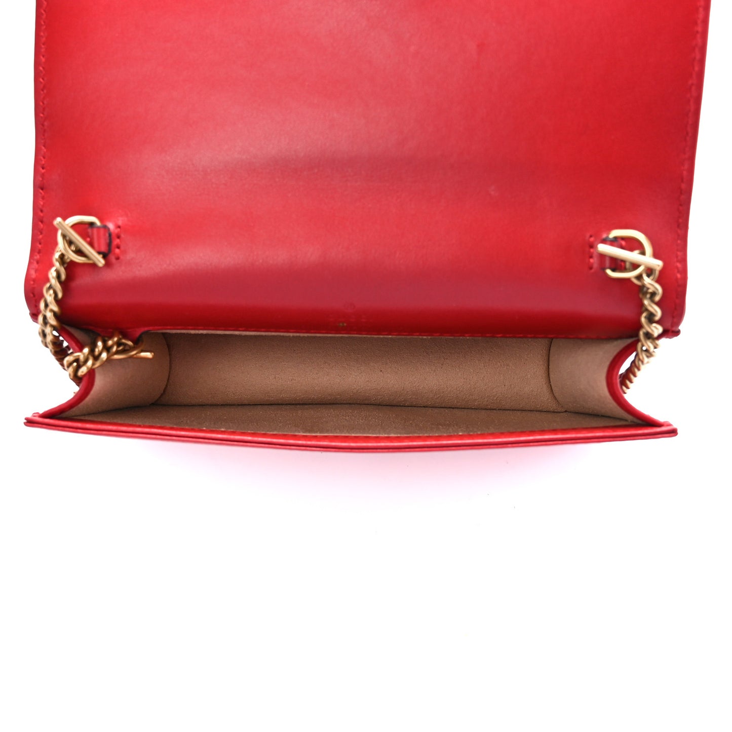 Calfskin Matelasse GG Marmont Mini Bag Hibiscus Red