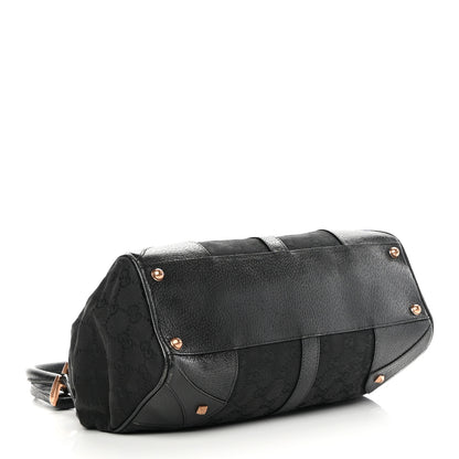 Gucci Monogram Calfskin Large Bardot Tote Black 4 of 15