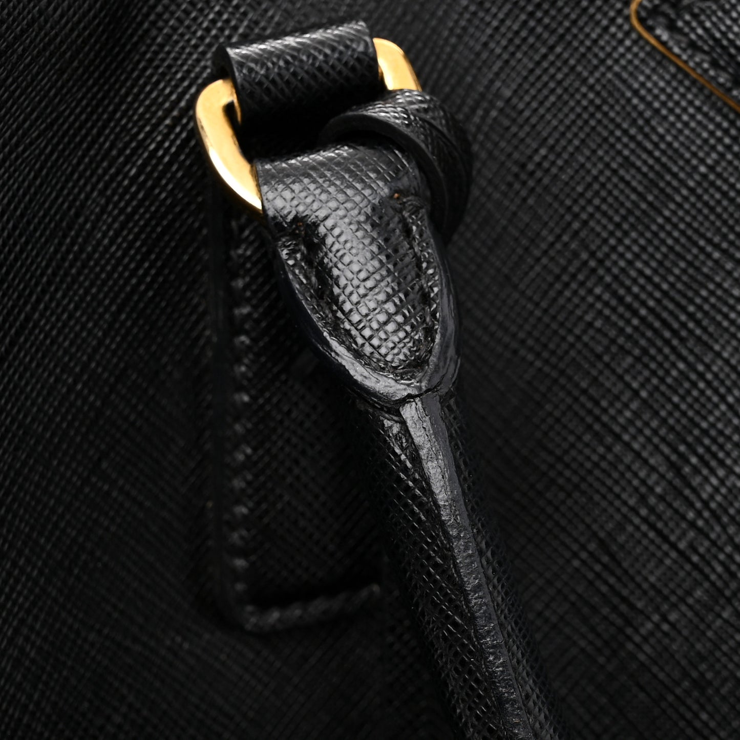 Saffiano Lux Large Galleria Double Zip Tote Black