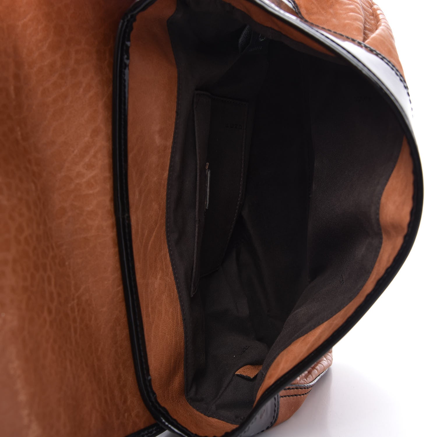 Fendi Nappa Patent B Bag Osso Black 5 of 10