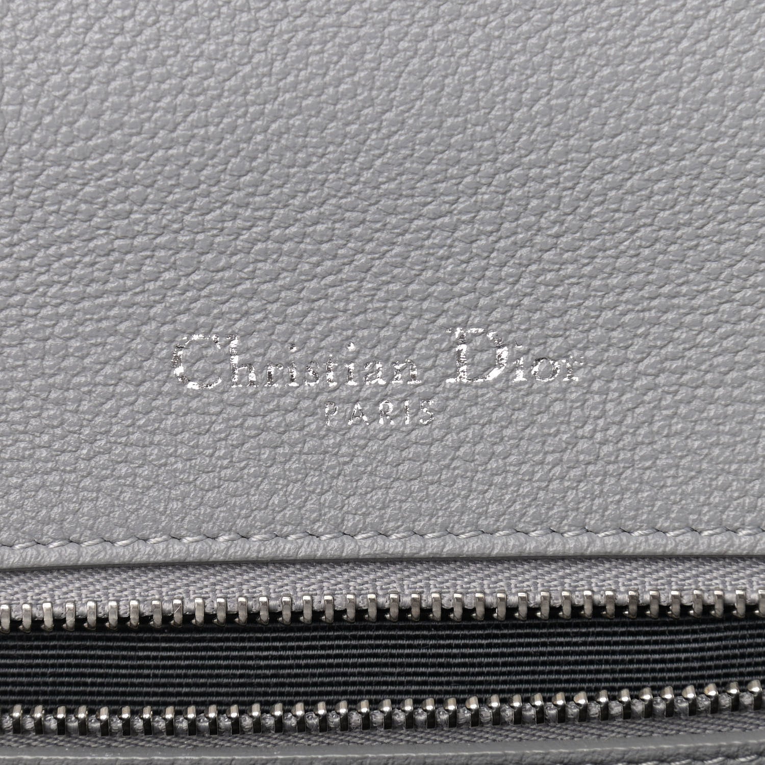 Christian Dior Grained Calfskin Medium Diorama Flap Bag Gris 6 of 10