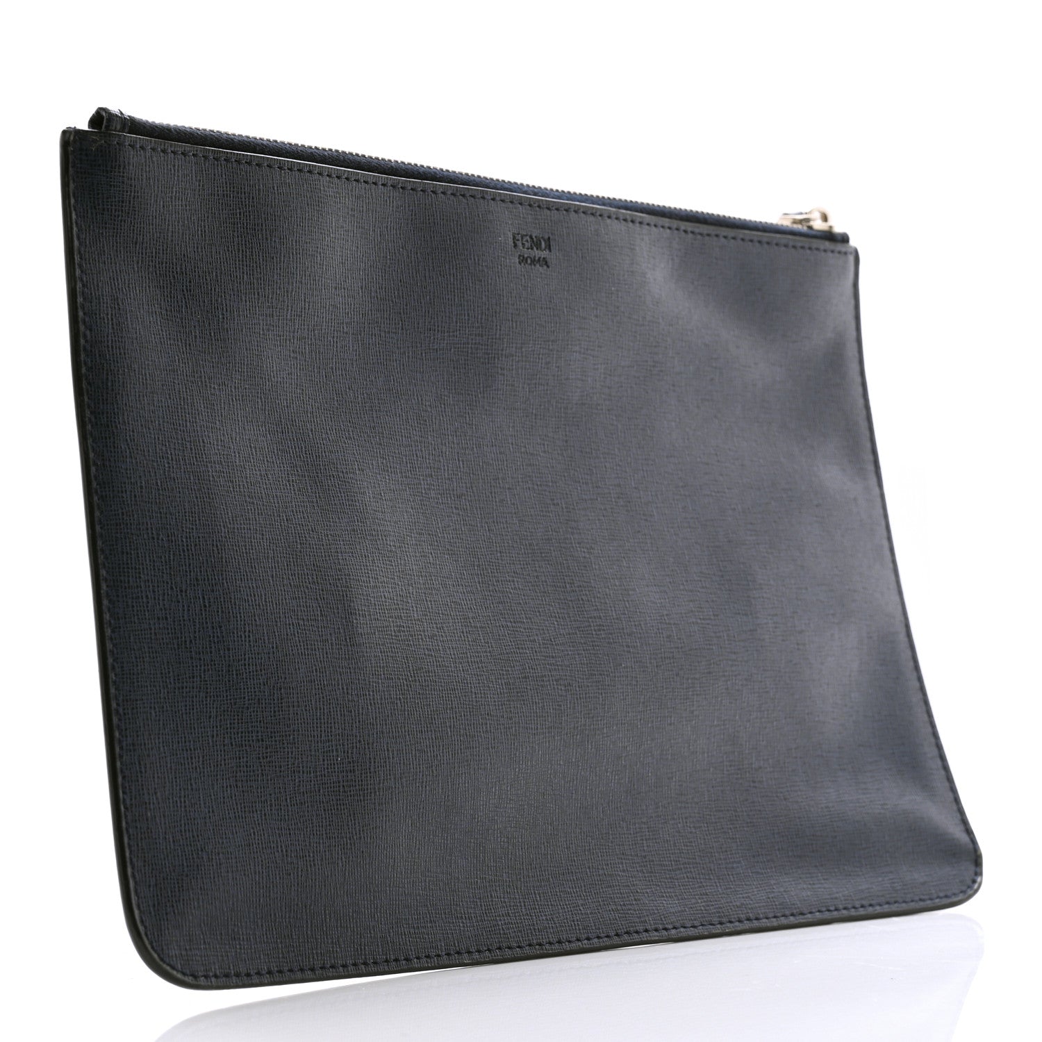 Fendi Vitello Elite Flamingo Granite Lighting Monster Eyes Pouch Military Lavagna Mulitcolor 3 of 8