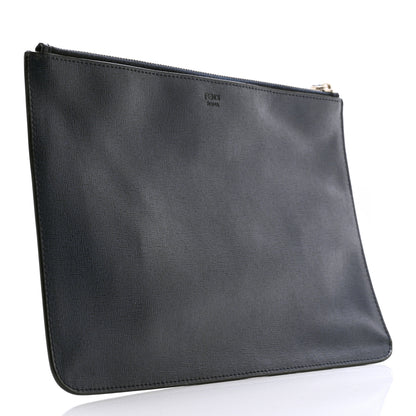 Fendi Vitello Elite Flamingo Granite Lighting Monster Eyes Pouch Military Lavagna Mulitcolor 3 of 8