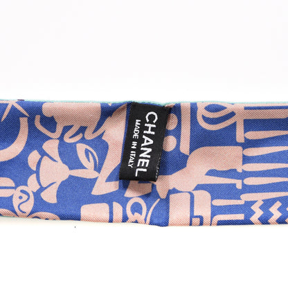 Chanel Silk CC Slim Bandeau Scarf Multicolor 5 of 5