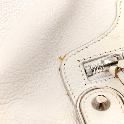 Balenciaga Chevre Silver Metallic Edge Hardware City White 14 of 18