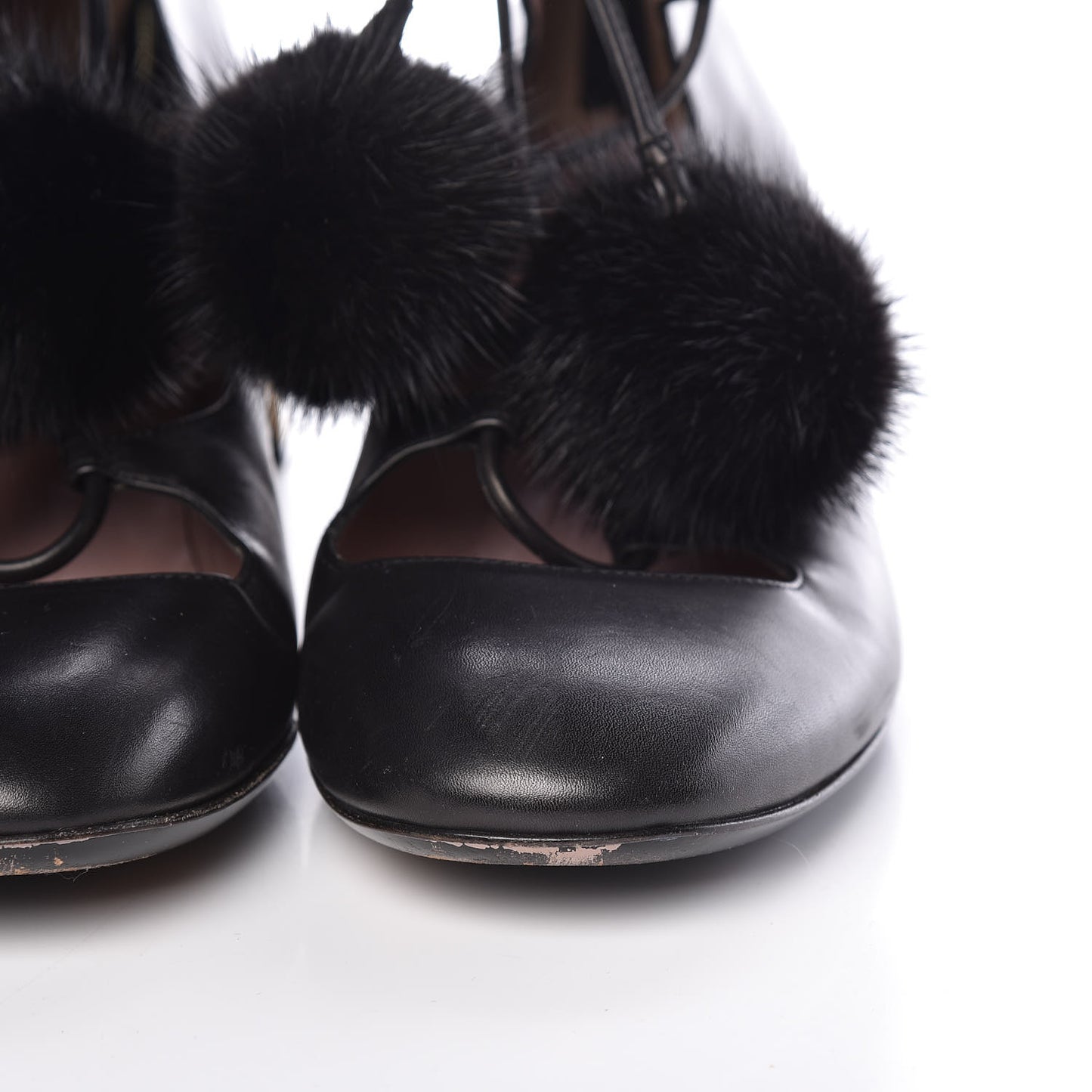 Calfskin Heloise Lace Up Ankle Boots 38 Black