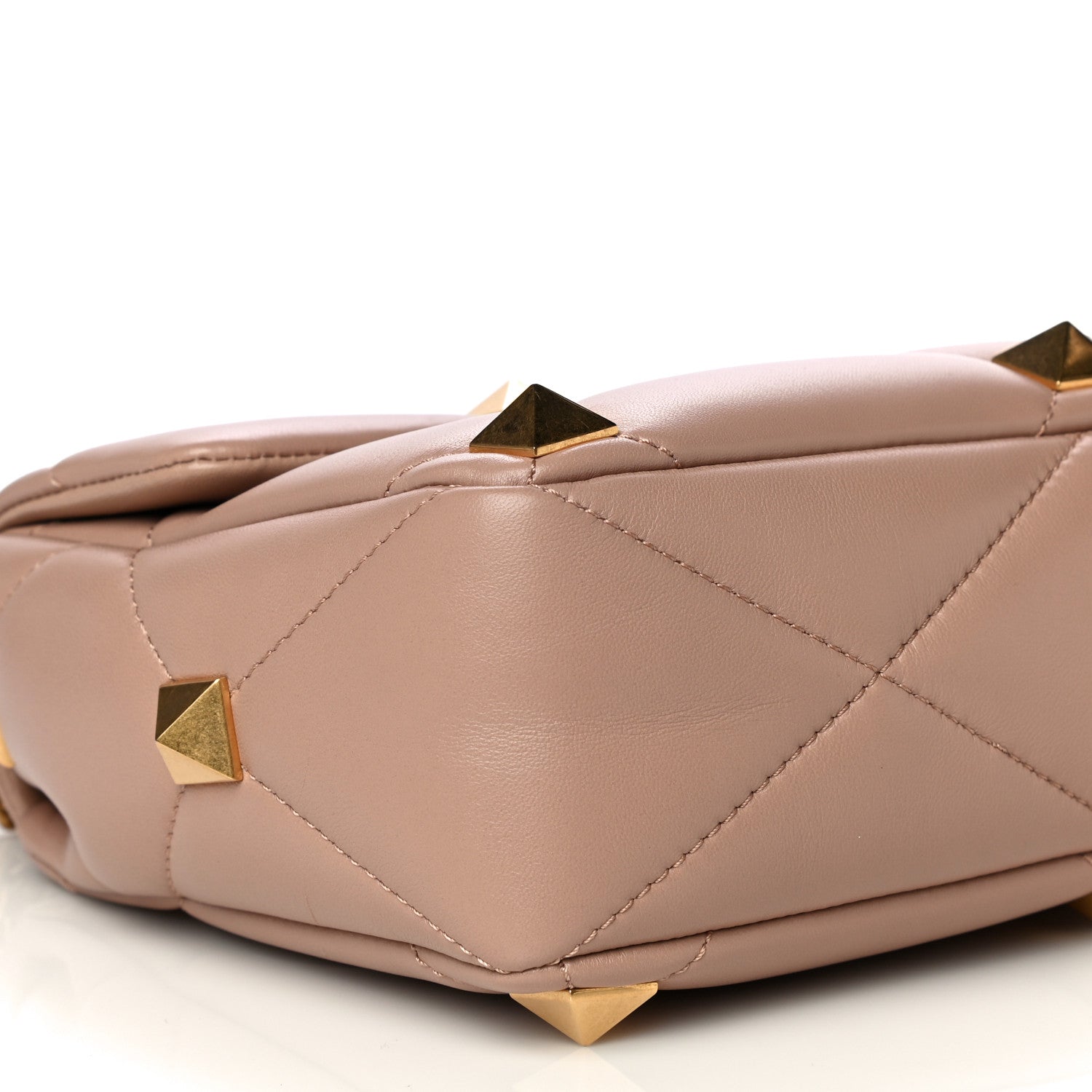 Valentino Garavani Nappa Large Roman Stud Shoulder Bag Rose Cannelle 8 of 9