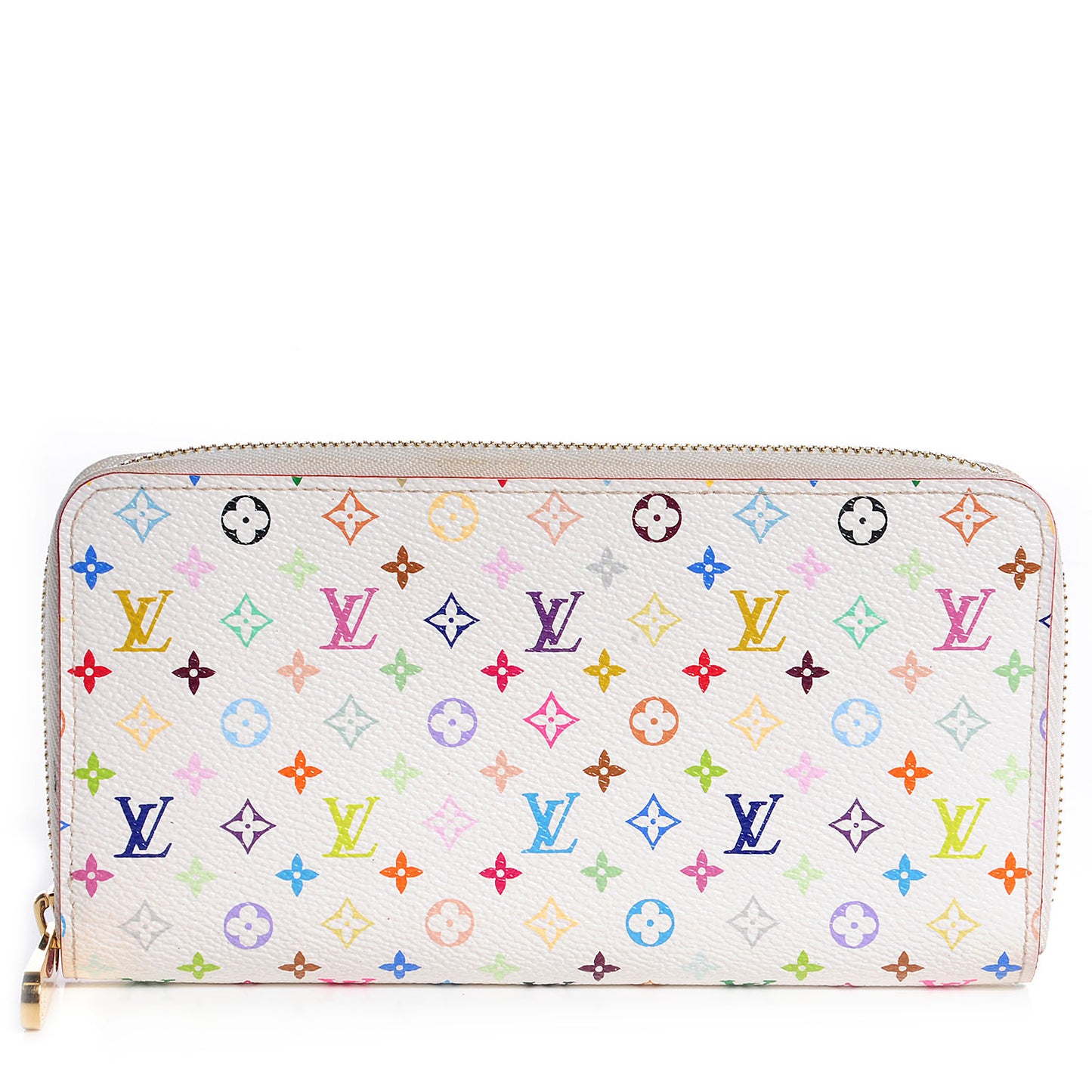 Monogram Multicolor Zippy Wallet White