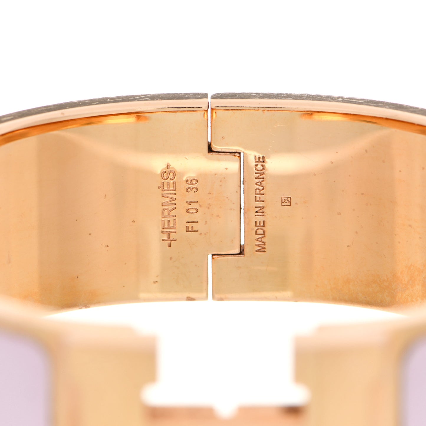 Enamel Wide Clic Clac H Bracelet PM Rose Dragee