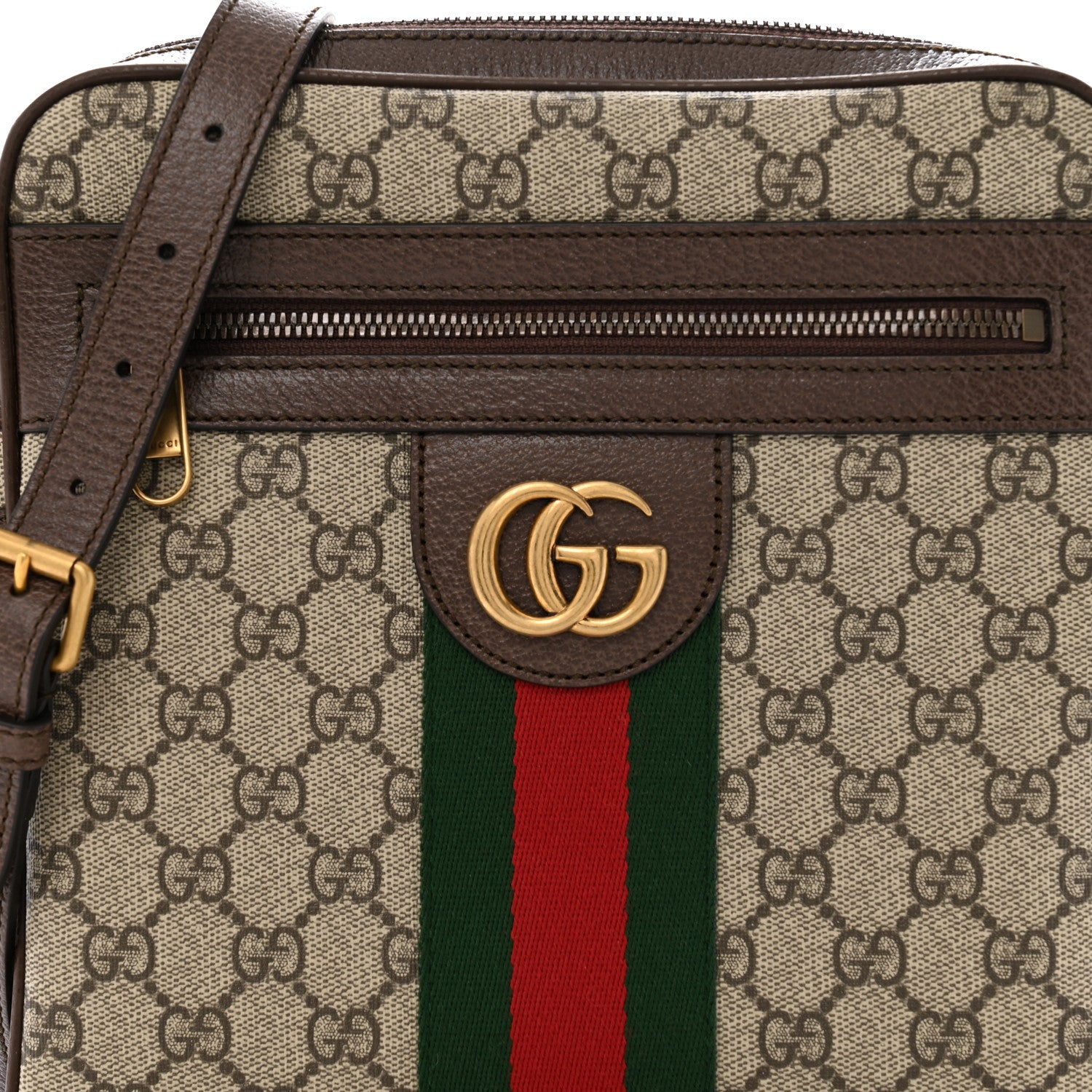 Gucci GG Supreme Monogram Web Small Ophidia Messenger Bag Brown 8 of 13