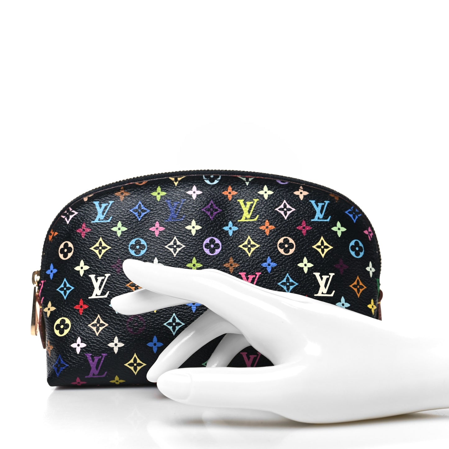 Monogram Multicolor Cosmetic Pouch Black Grenade