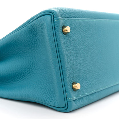 Hermes Togo Kelly Retourne 32 Turquoise 9 of 15