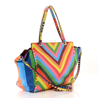 Valentino Garavani Vitello 1973 Medium Rockstud Tote Multicolor 3 of 12