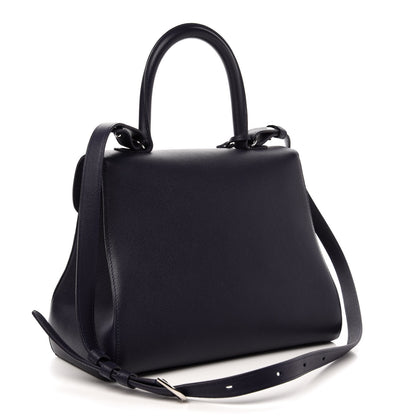 Delvaux Grained Calfskin Brillant MM Satchel Navy 3 of 12