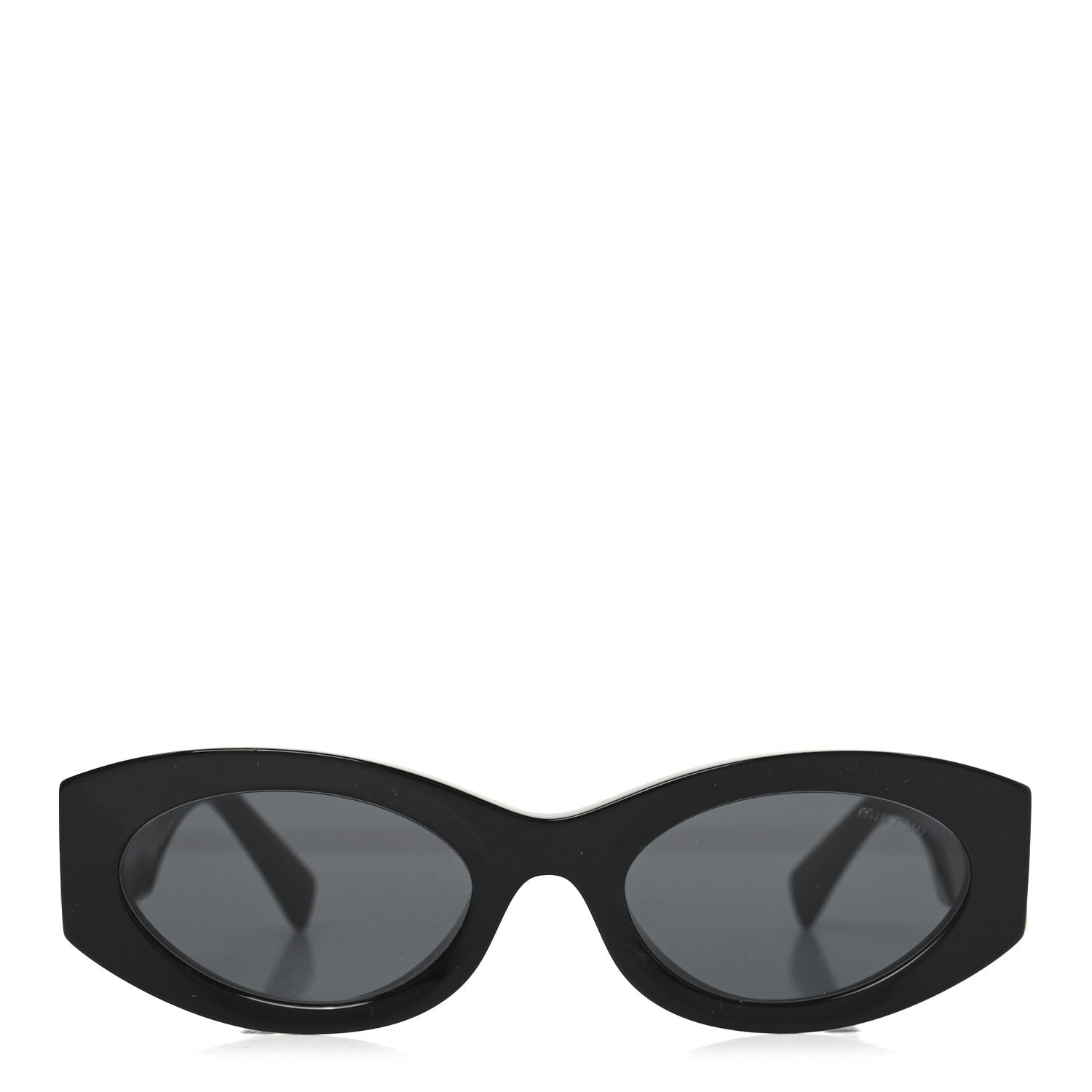 Miu Miu Acetate Oval Glimpse Sunglasses SMU11W Black 2 of 7