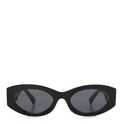 Miu Miu Acetate Oval Glimpse Sunglasses SMU11W Black 2 of 7