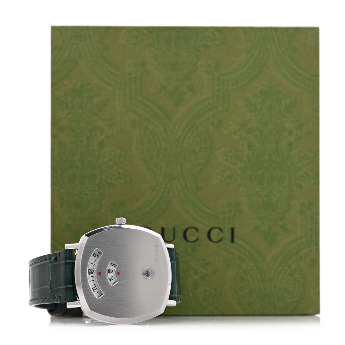 Gucci Stainless Steel Alligator 38mm Grip Quartz Watch Green 5 of 5