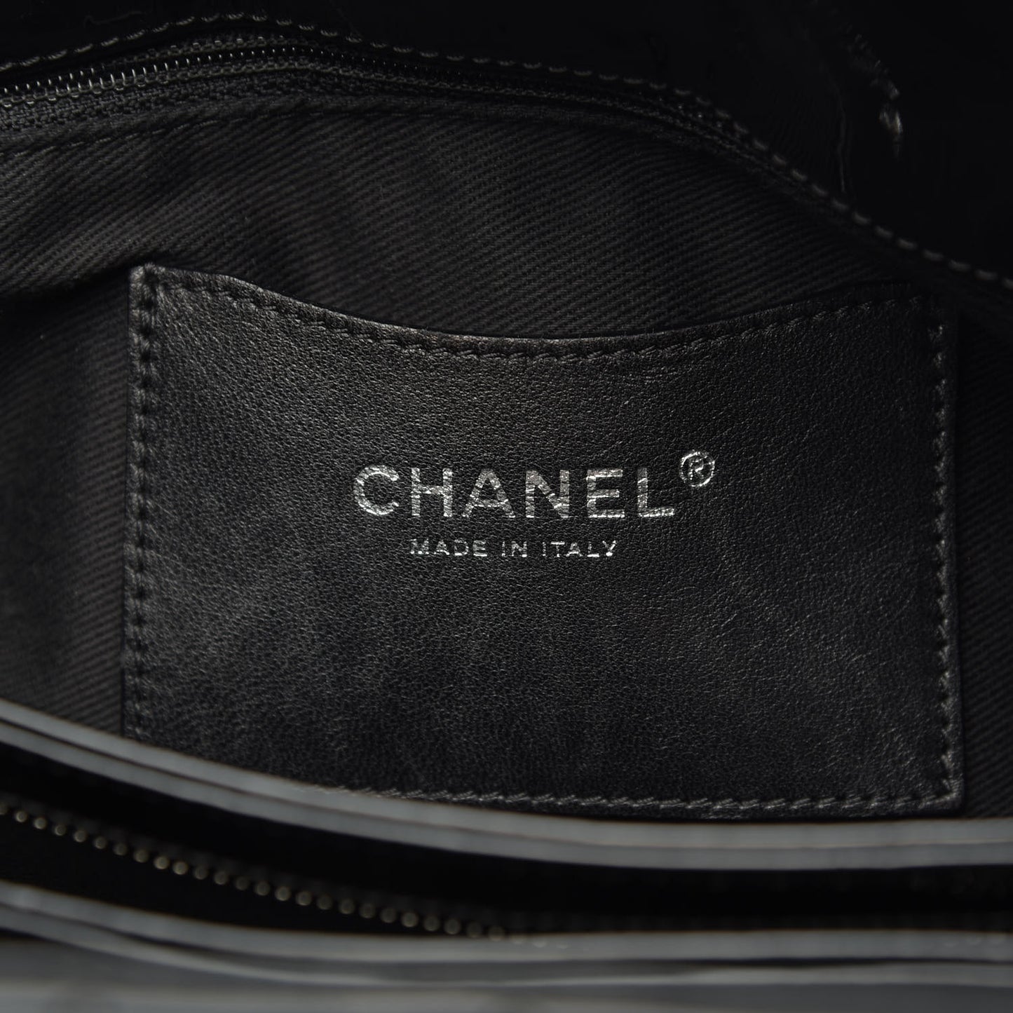 Patent Quilted Large Just Mademoiselle Bowling Bag Black