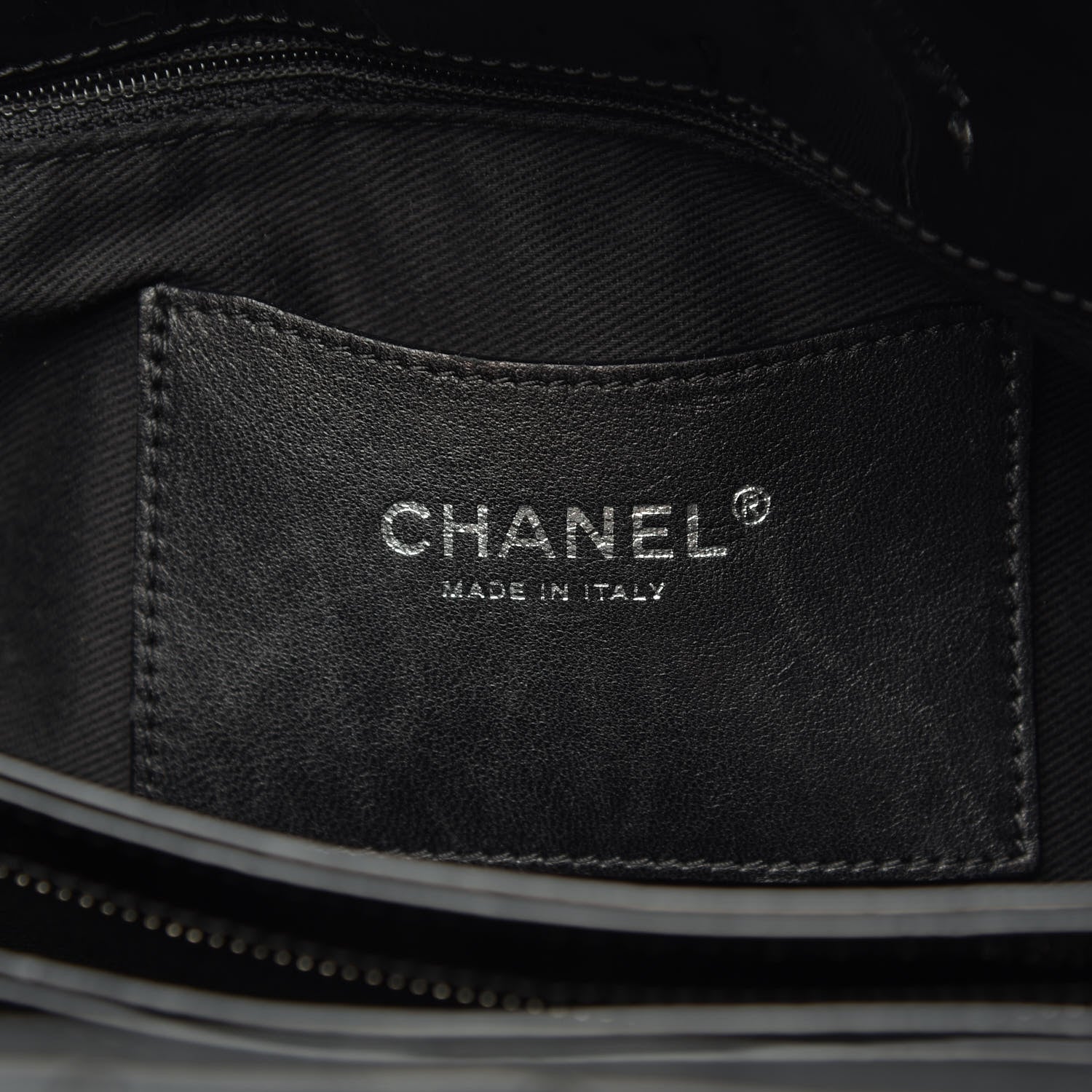 Chanel Patent Quilted Large Just Mademoiselle Bowling Bag Black 7 of 11