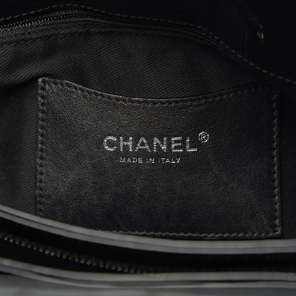 Chanel Patent Quilted Large Just Mademoiselle Bowling Bag Black 7 of 11