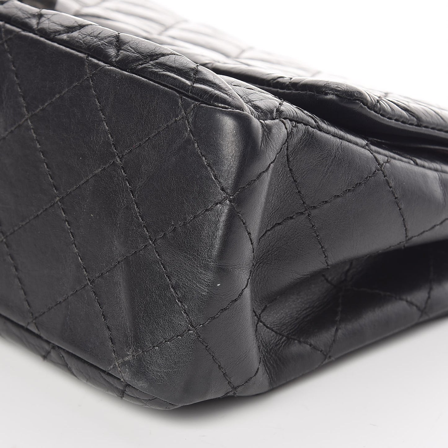 Aged Calfskin Quilted 2.55 Reissue 226 Flap Black