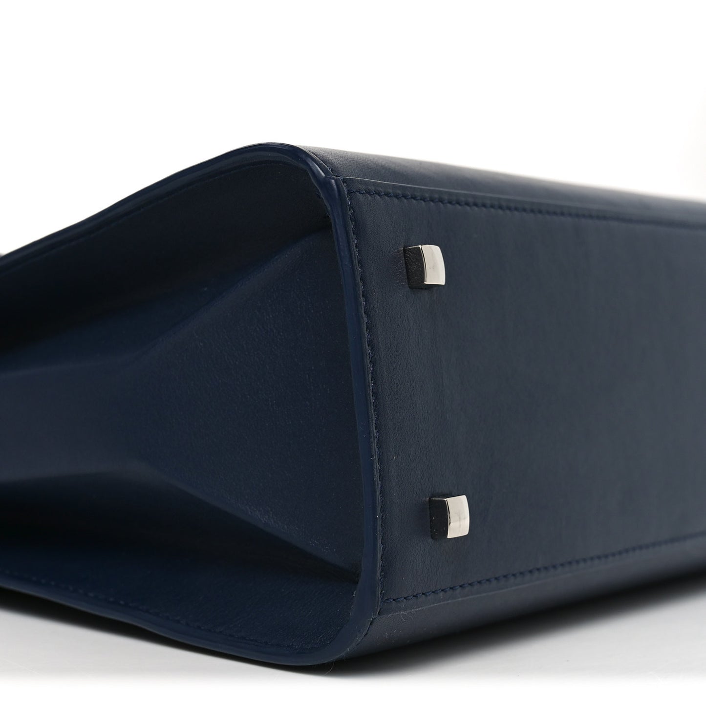 Calfskin MM Tempete Satchel Navy