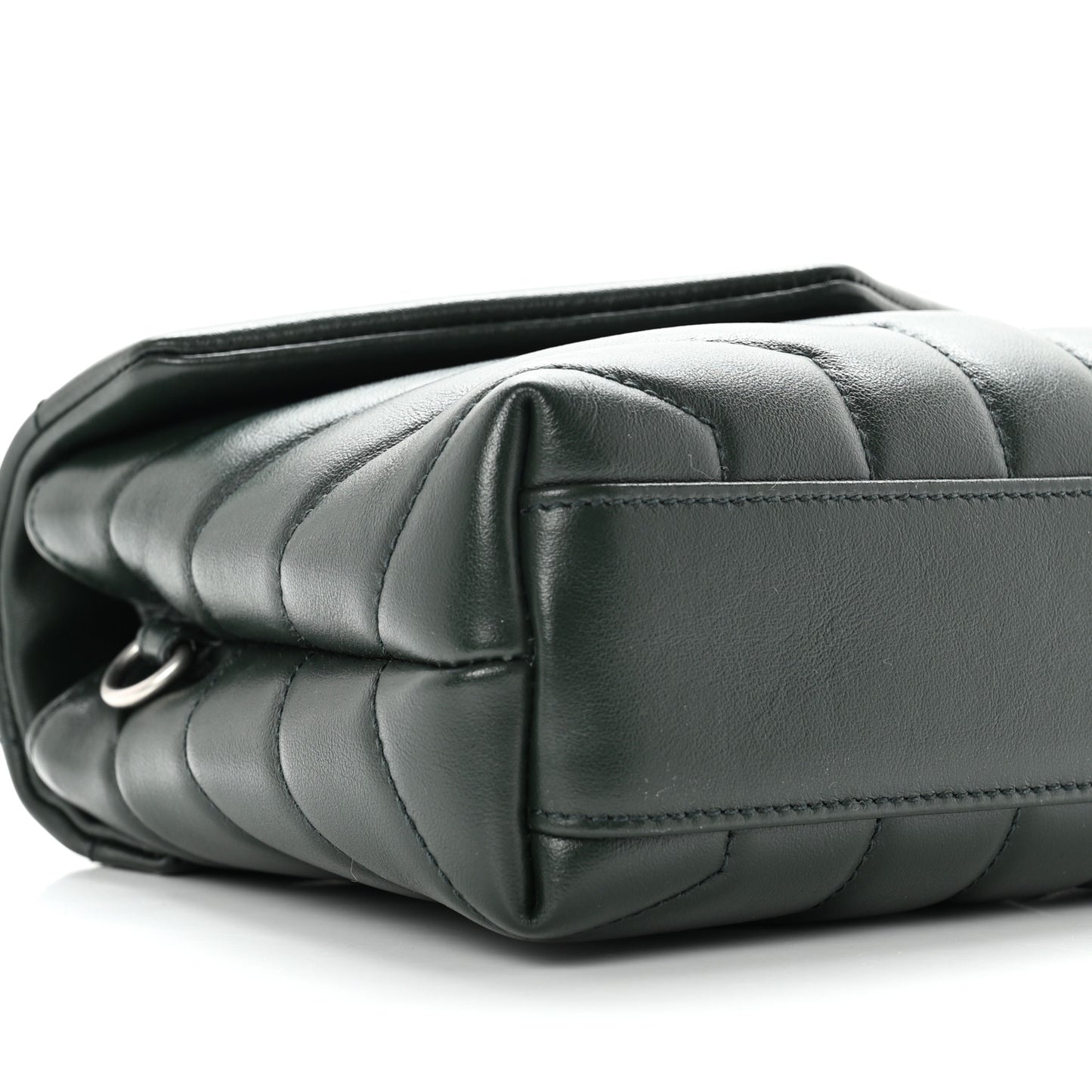 Calfskin Y Quilted Monogram Toy Loulou Crossbody Bag Deep Green