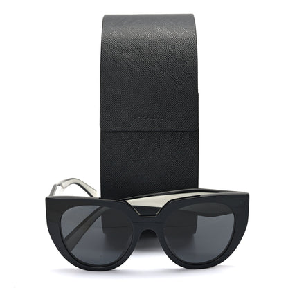 Prada Acetate Sunglasses SPR 14W Black White 7 of 7