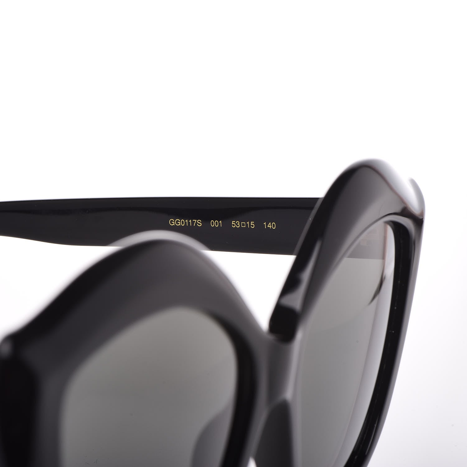 Gucci Cat Eye Sunglasses GG0117S Sunglasses Black 5 of 6