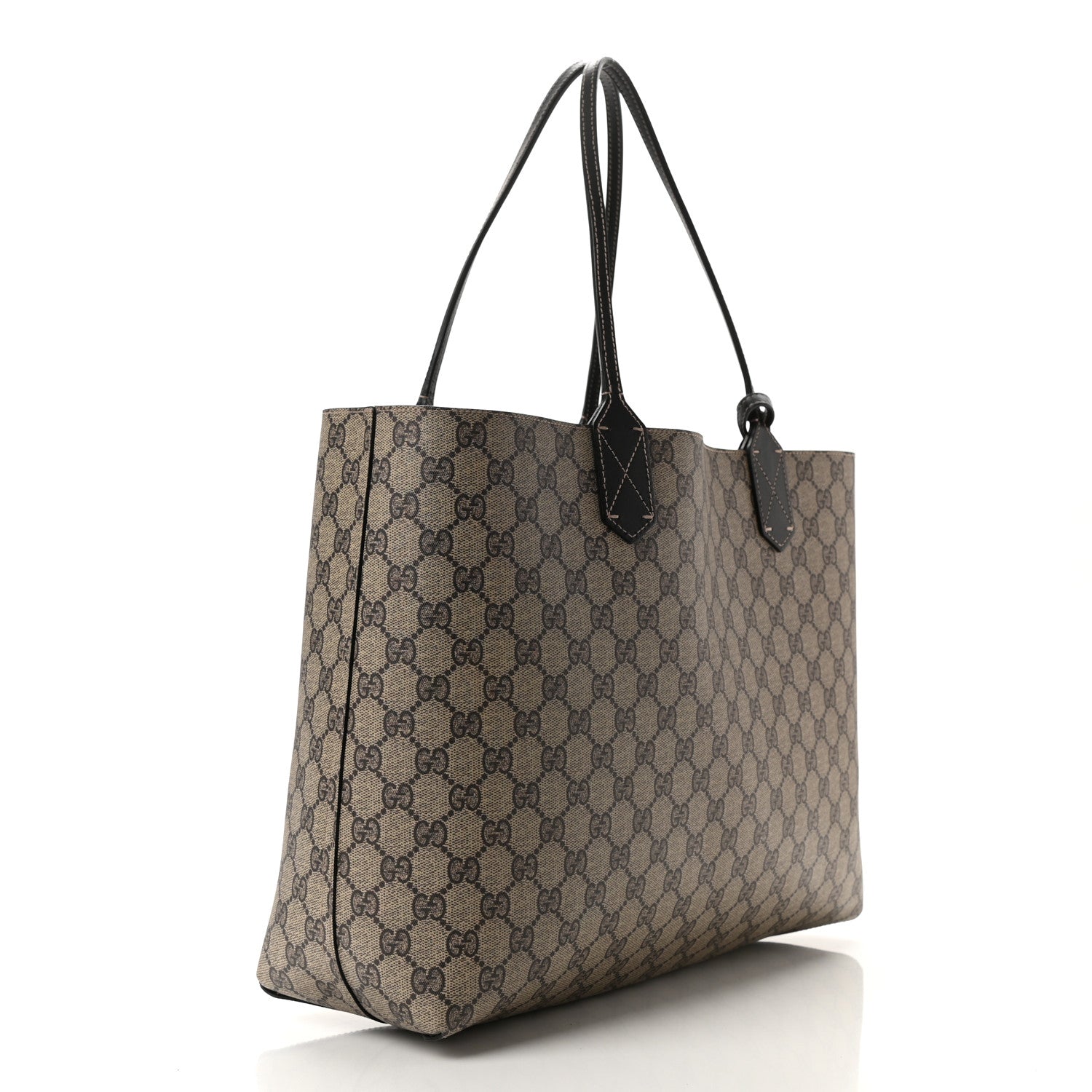 Gucci Calfskin GG Supreme Monogram Medium Reversible Tote Black 3 of 16