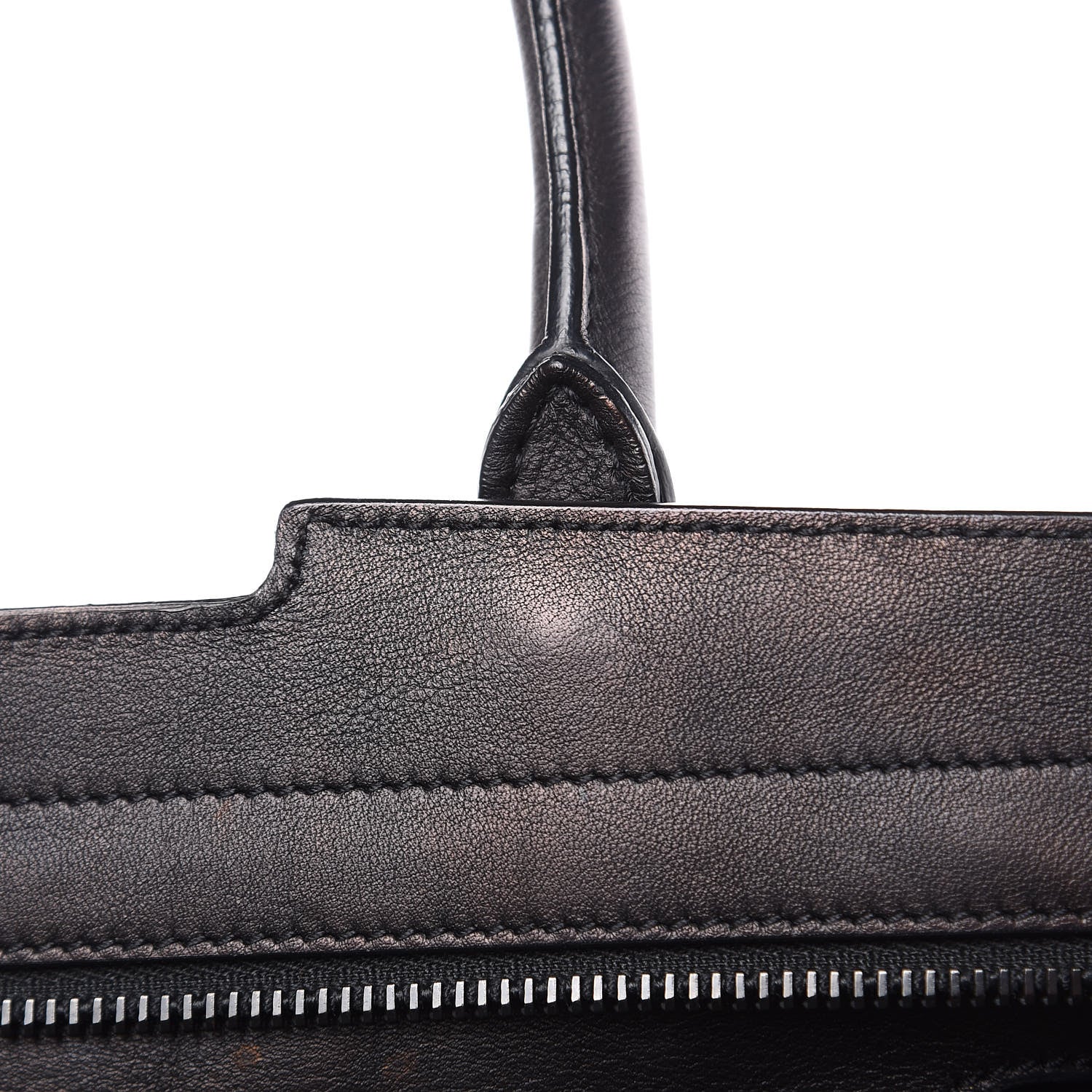 Saint Laurent Smooth Calfskin Crocodile Embossed Small Monogram Downtown Cabas Black 11 of 16
