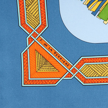 Hermes Silk Cuirs Du Desert Scarf 90 5 of 6