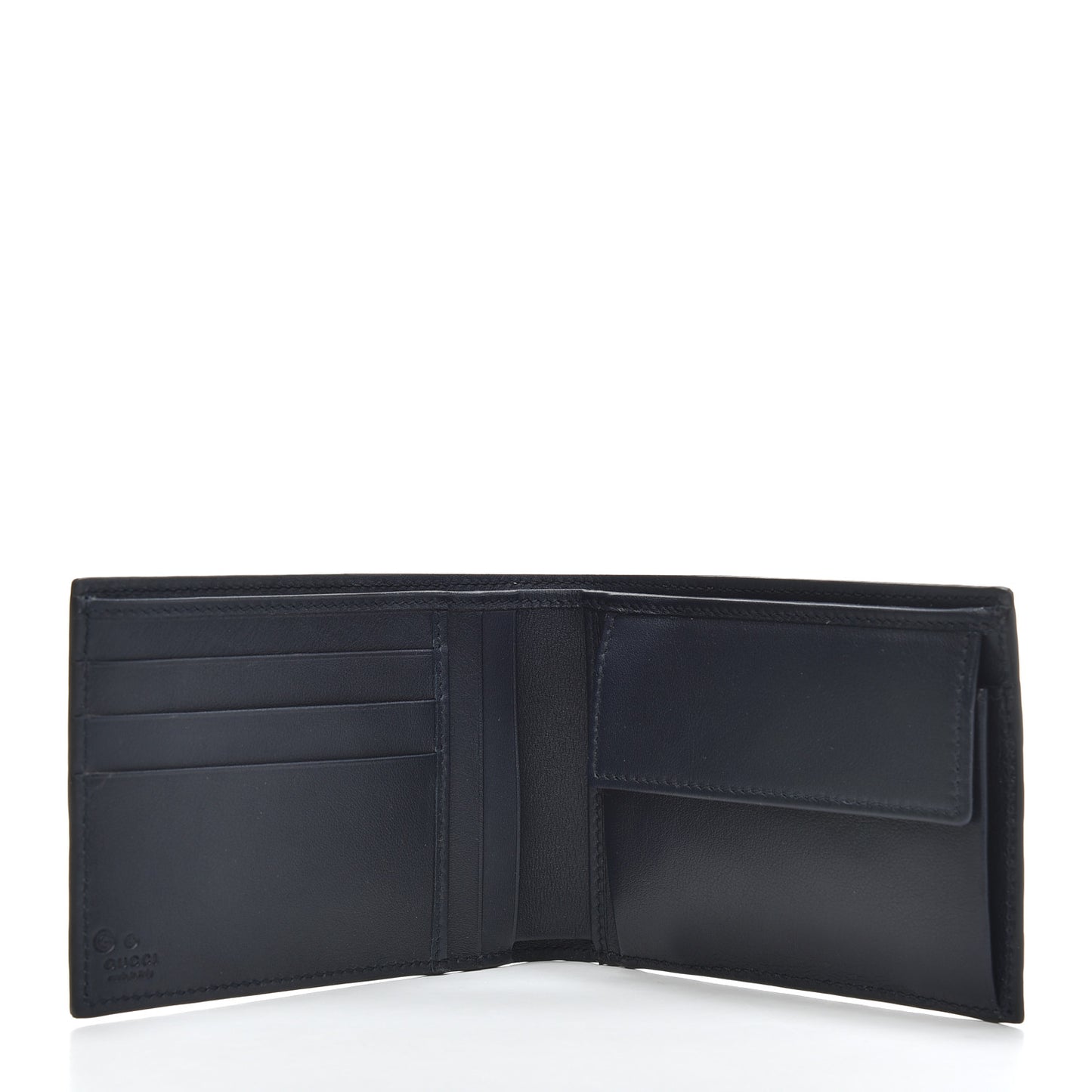 Microguccissima Bi-Fold Wallet Navy Blue