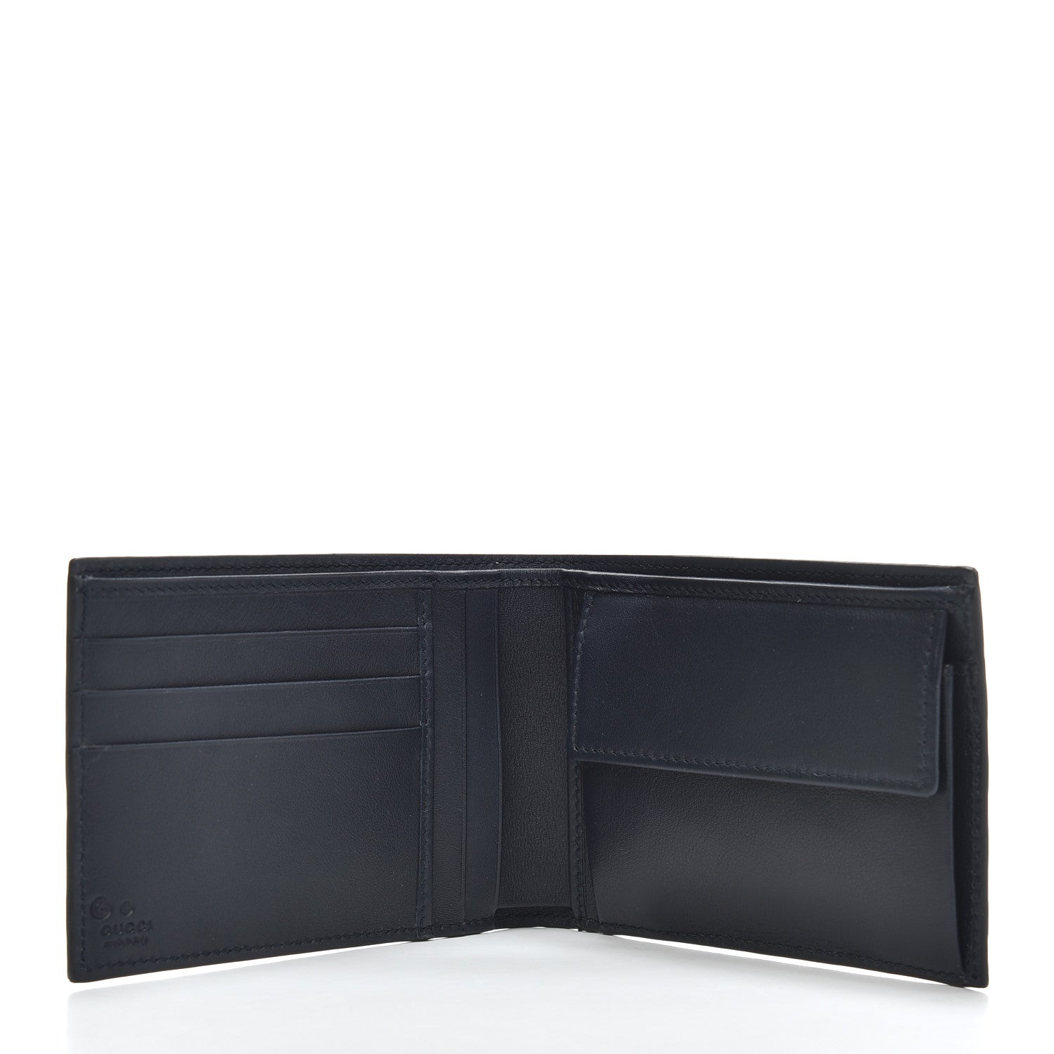 Gucci Microguccissima Bi-Fold Wallet Navy Blue 5 of 9