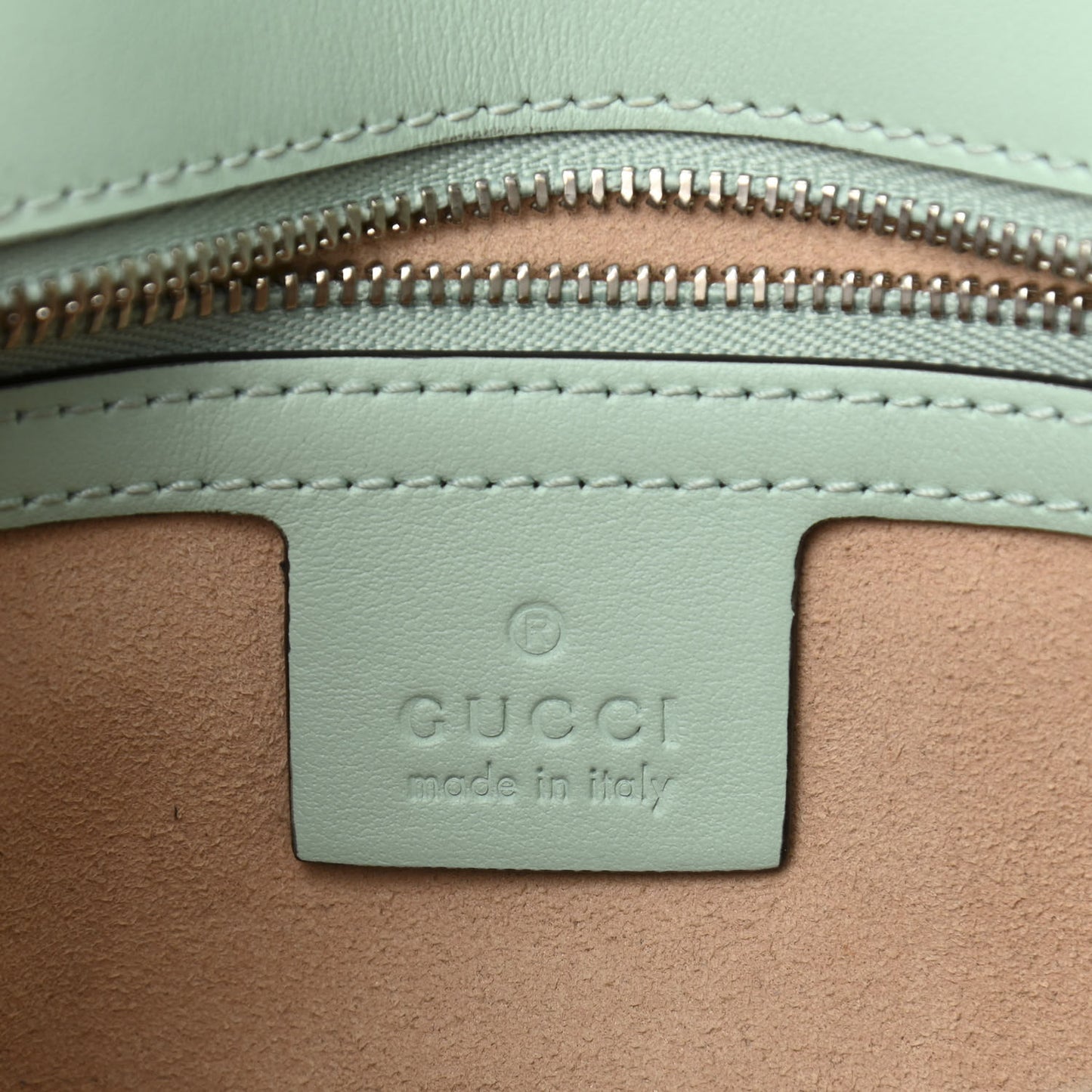 Calfskin Matelasse Small GG Marmont Shoulder Bag Water Green