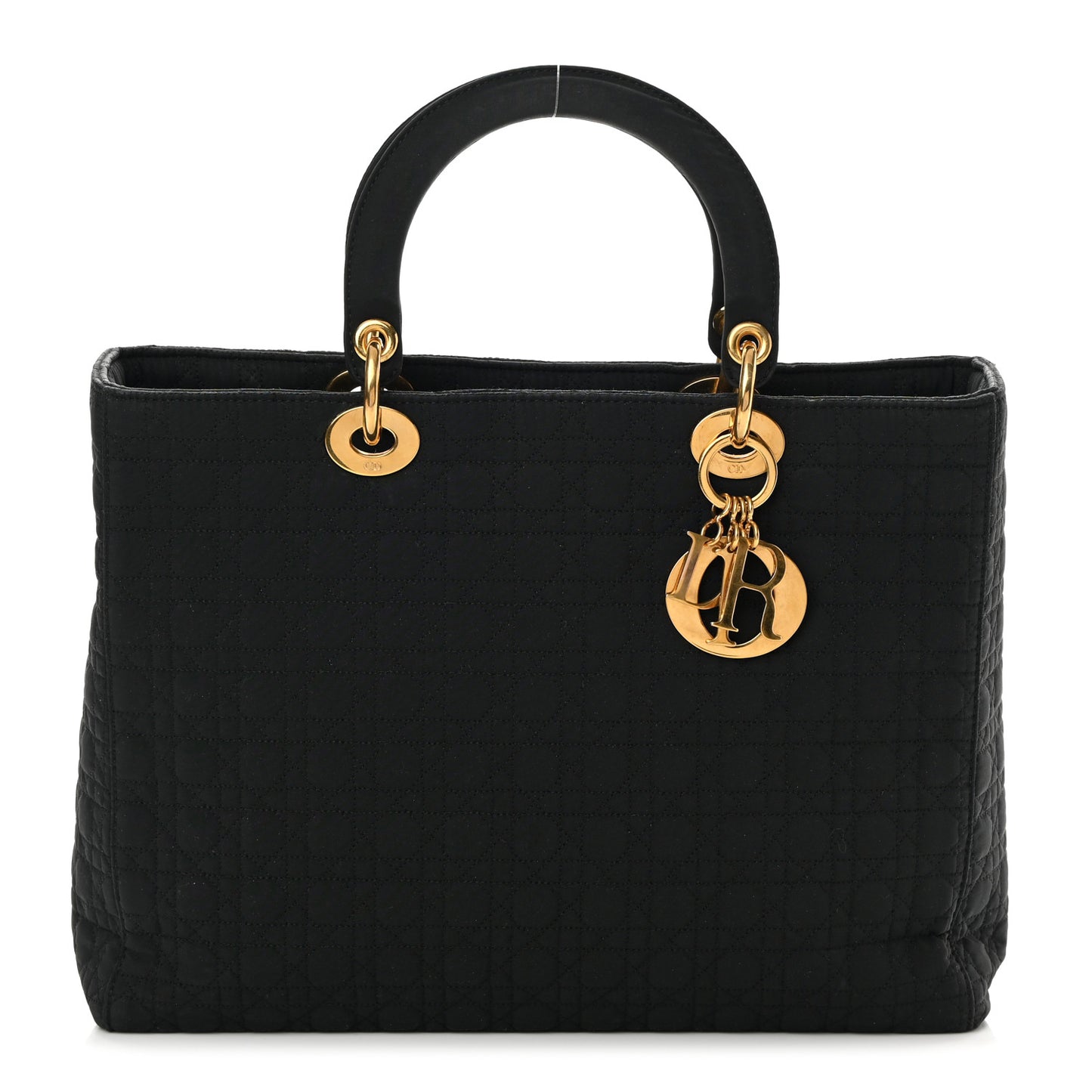 Nylon Cannage Large Lady Dior Black