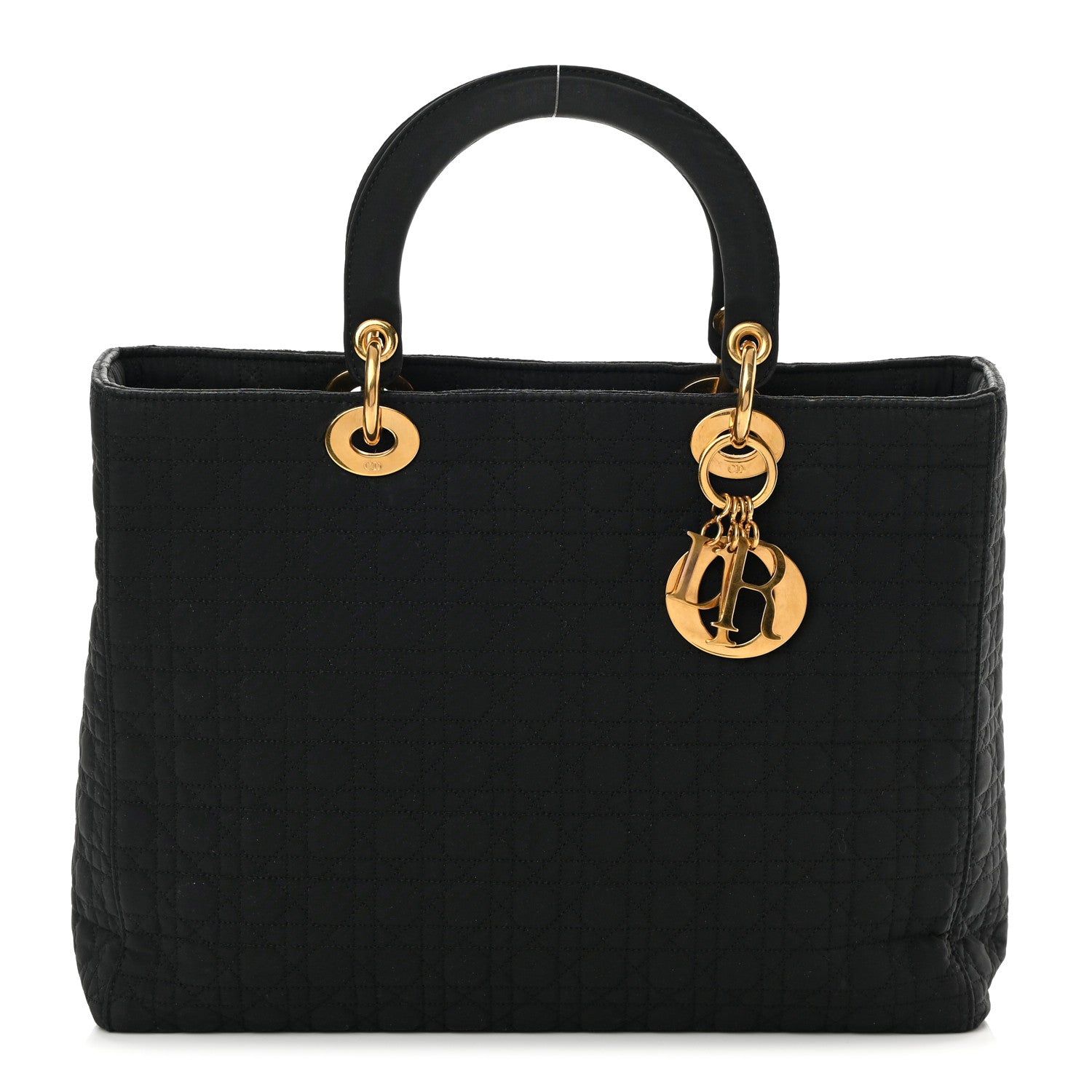 Christian Dior Nylon Cannage Large Lady Dior Black 1 of 13