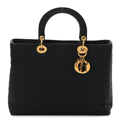 Christian Dior Nylon Cannage Large Lady Dior Black 1 of 13