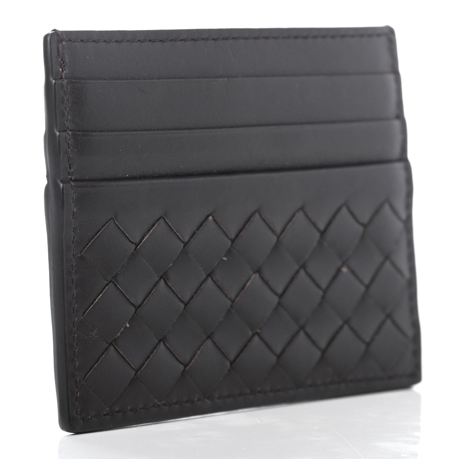 Bottega Veneta Nappa Intrecciato Card Holder Ebano 2 of 4