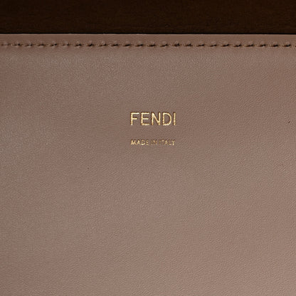 Fendi Vitello King Plexiglass Logo Embossed Medium Fendi Sunshine Shopper Tote Light Rose 6 of 10