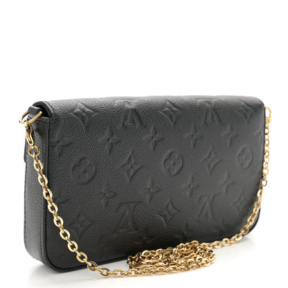 Louis Vuitton Empreinte Pochette Felicie Chain Wallet Black 4 of 10