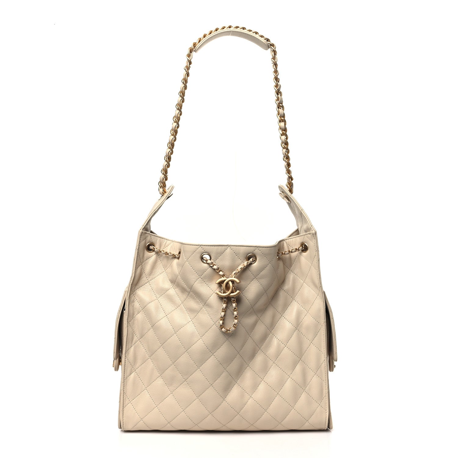 Chanel Caviar Quilted Medium Chanel 25 Handbag Beige 1 of 11