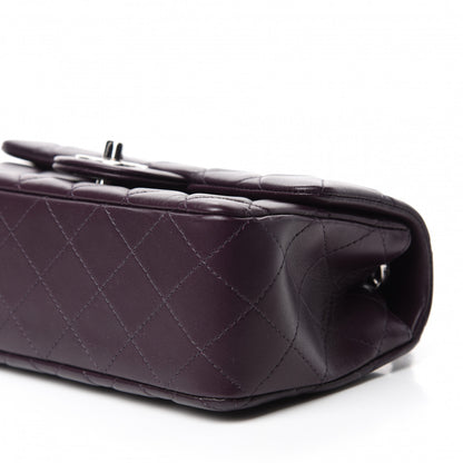 Chanel Lambskin Quilted Mini Rectangular Flap Dark Purple 7 of 11