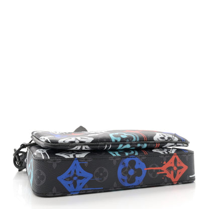 Louis Vuitton Monogram Eclipse LV Graffiti Trio Messenger Multicolor 4 of 12
