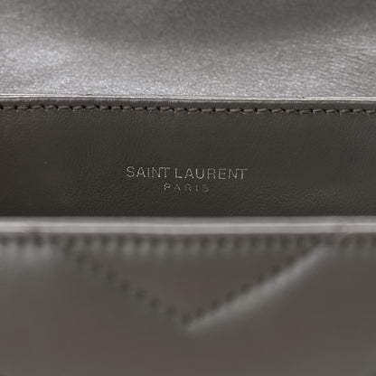 Saint Laurent Calfskin Y Quilted Monogram Small Loulou Chain Satchel Earth 6 of 9